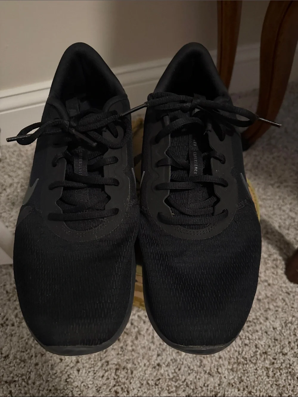 Men’s Nike Flex Black Low-Profile Mesh Lace-Up Sneakers-size 10.5